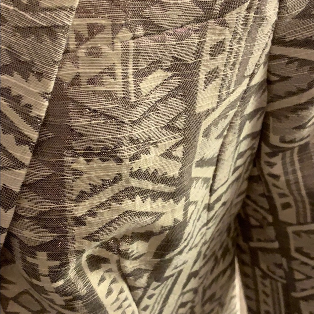 Metallic Print One Button Blazer - image 4